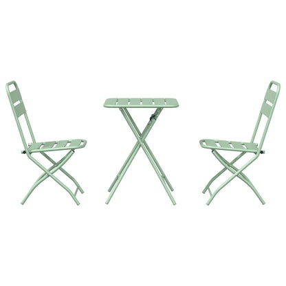 vidaXL Bistro Set 3 pcs Green Steel