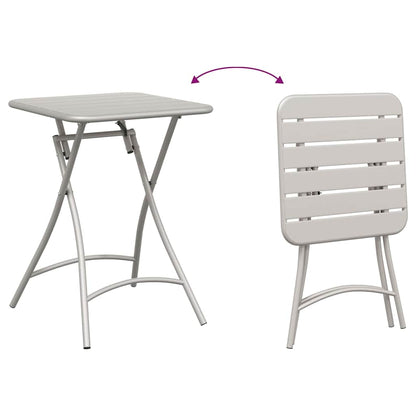 vidaXL Bistro Set 3 pcs Beige Steel