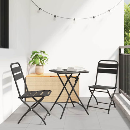 vidaXL Bistro Set 3 pcs Anthracite Steel