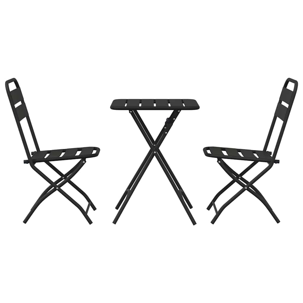 vidaXL Bistro Set 3 pcs Anthracite Steel