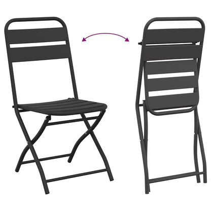 vidaXL Bistro Set 3 pcs Anthracite Steel