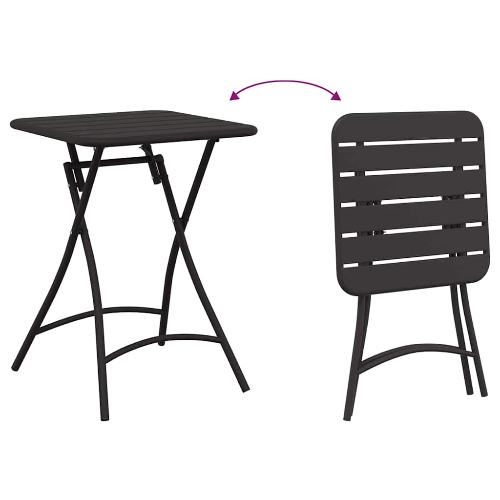 vidaXL Bistro Set 3 pcs Anthracite Steel