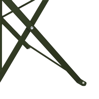 vidaXL Garden Folding Chair Folding 2 pcs Green 42 x 46 x 82cm Metal