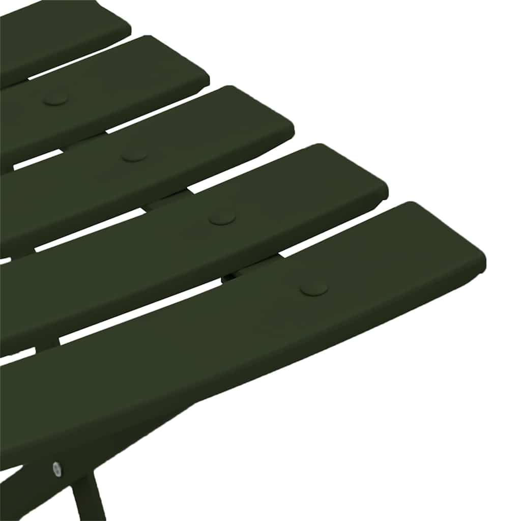 vidaXL Garden Folding Chair Folding 2 pcs Green 42 x 46 x 82cm Metal