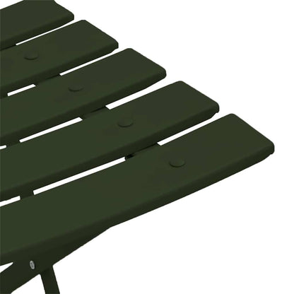 vidaXL Garden Folding Chair Folding 2 pcs Green 42 x 46 x 82cm Metal