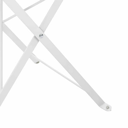 vidaXL Garden Folding Chair Folding 2 pcs White 42 x 46 x 82cm Metal