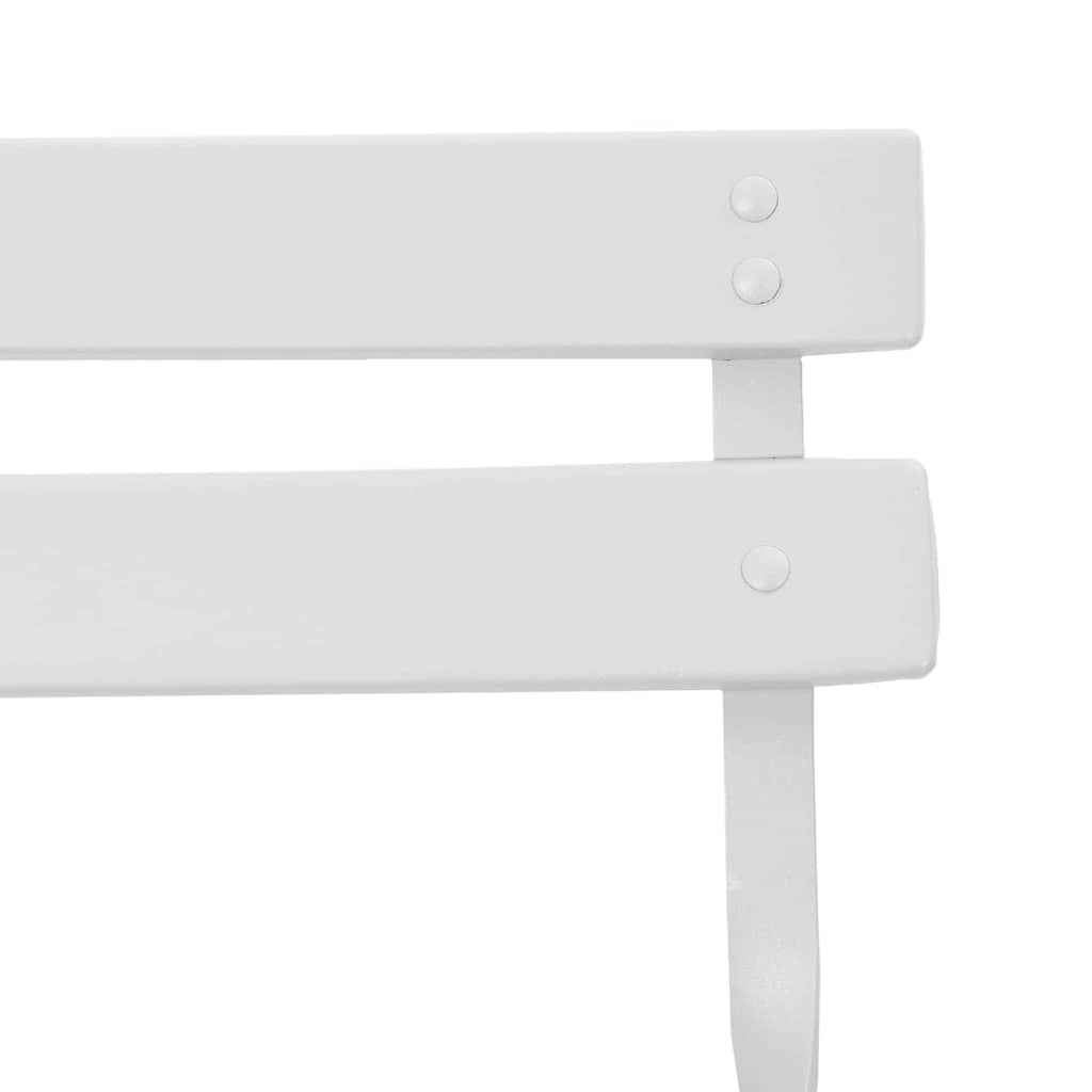 vidaXL Garden Folding Chair Folding 2 pcs White 42 x 46 x 82cm Metal