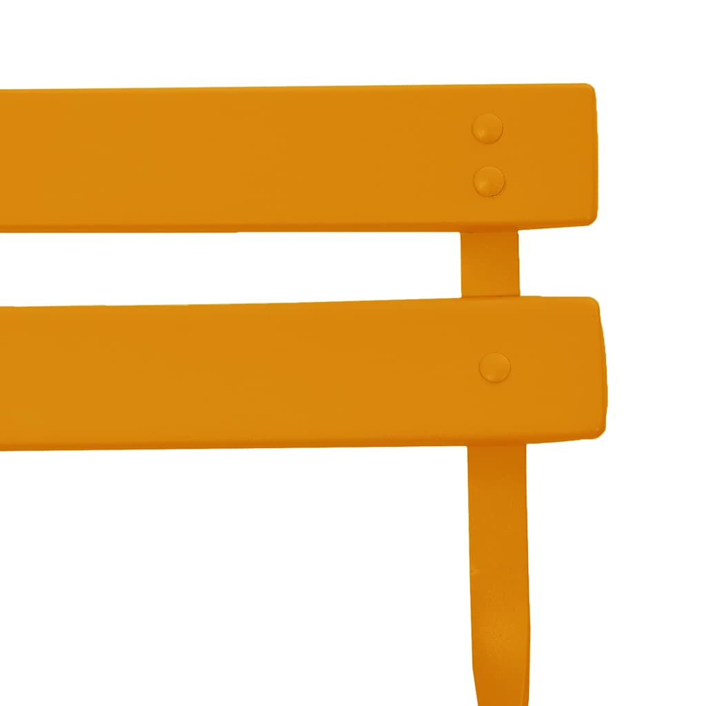 vidaXL Garden Folding Chair Folding 2 pcs Mustard 42 x 46 x 82cm Metal