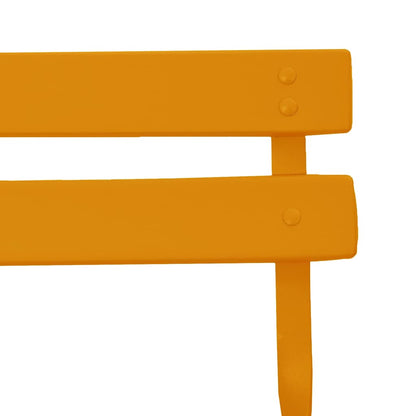 vidaXL Garden Folding Chair Folding 2 pcs Mustard 42 x 46 x 82cm Metal