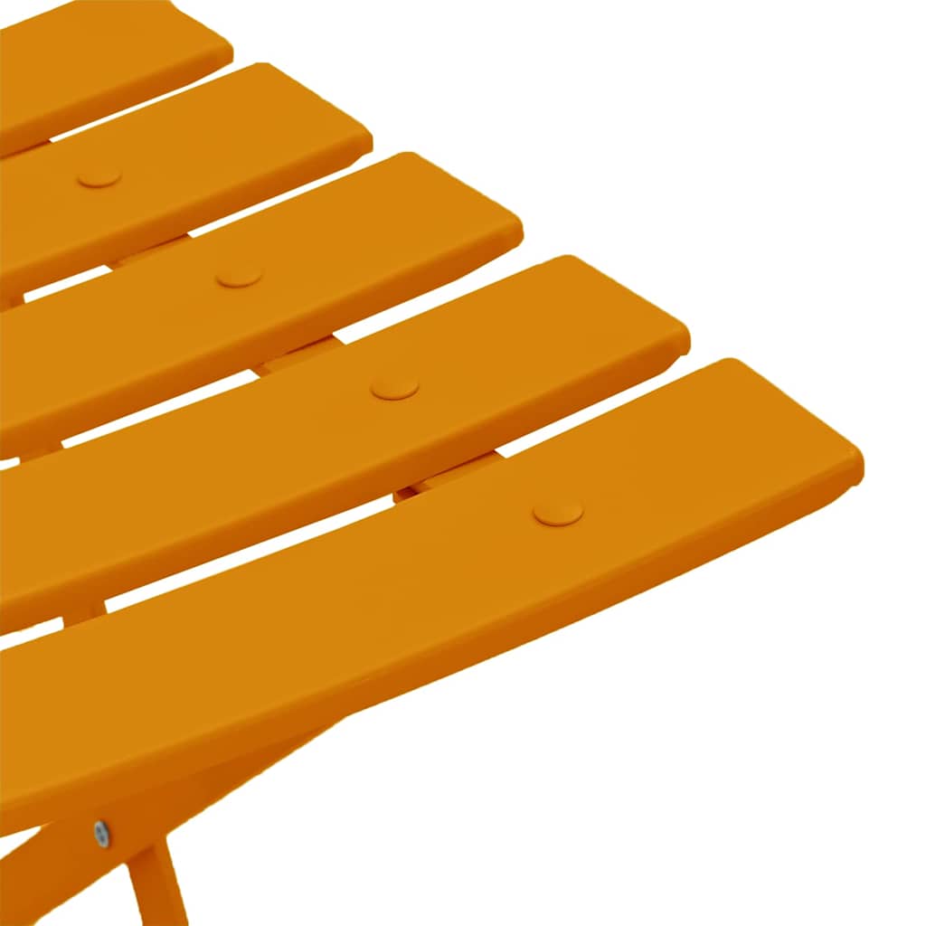 vidaXL Garden Folding Chair Folding 2 pcs Mustard 42 x 46 x 82cm Metal
