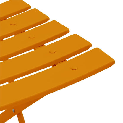 vidaXL Garden Folding Chair Folding 2 pcs Mustard 42 x 46 x 82cm Metal
