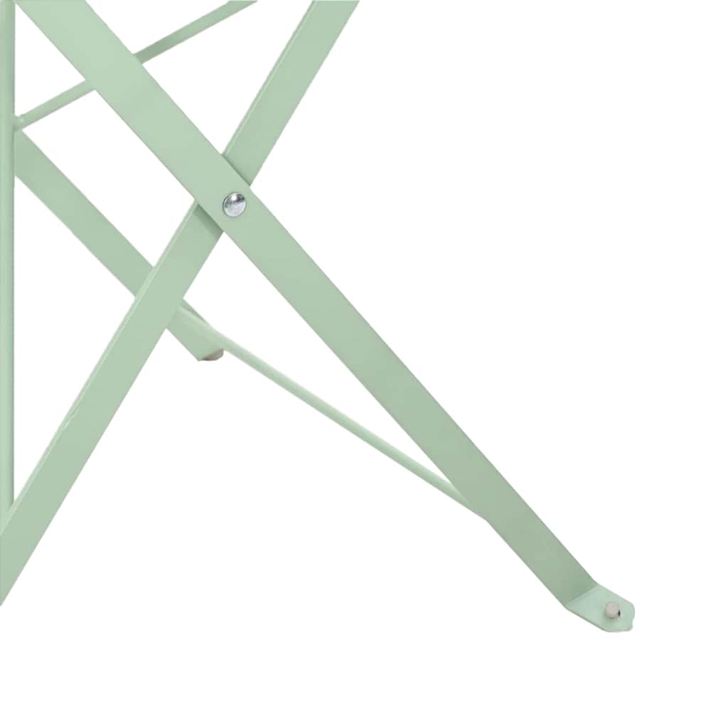 vidaXL Garden Folding Chair Folding 2 pcs Green 42 x 46 x 82cm Steel