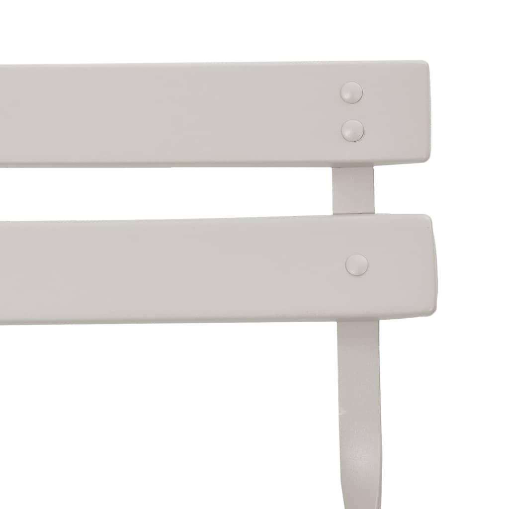 vidaXL Garden Folding Chair Folding 2 pcs Beige 42 x 46 x 82cm Metal