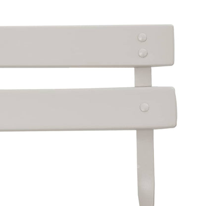 vidaXL Garden Folding Chair Folding 2 pcs Beige 42 x 46 x 82cm Metal