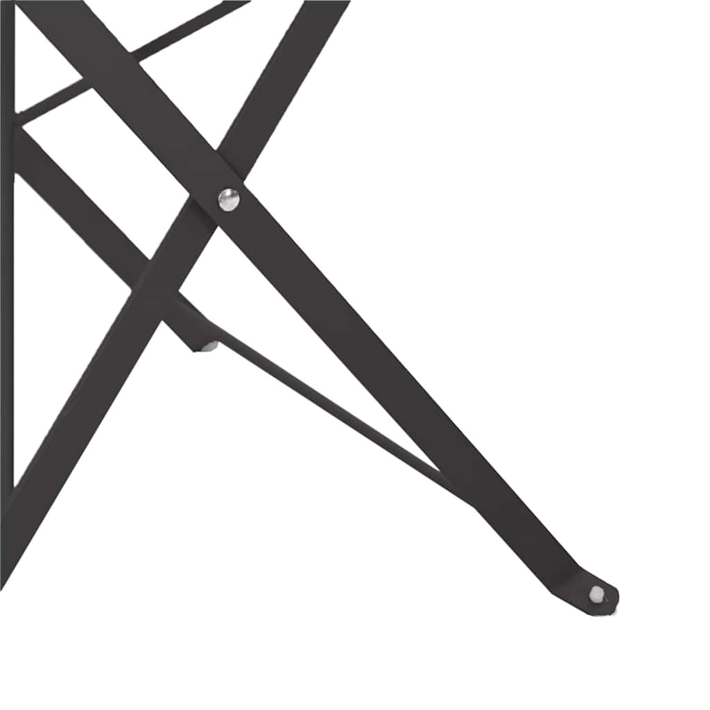 vidaXL Garden Folding Chair 2 pcs Anthracite 42 x 46 x 82cm Metal