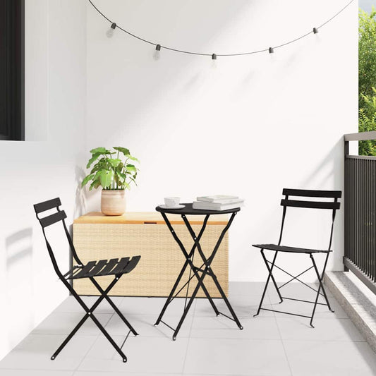 vidaXL Garden Folding Chair 2 pcs Anthracite Metal