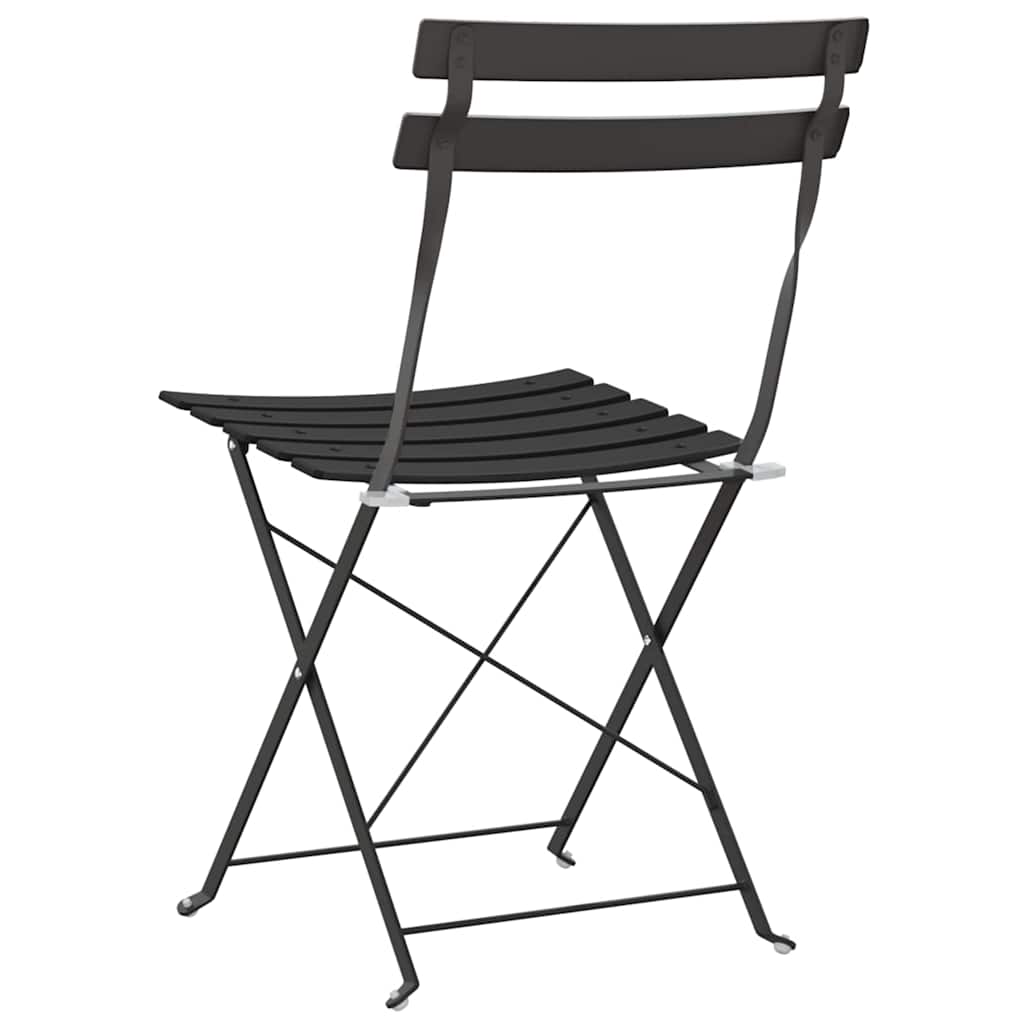 vidaXL Garden Folding Chair 2 pcs Anthracite 42 x 46 x 82cm Metal