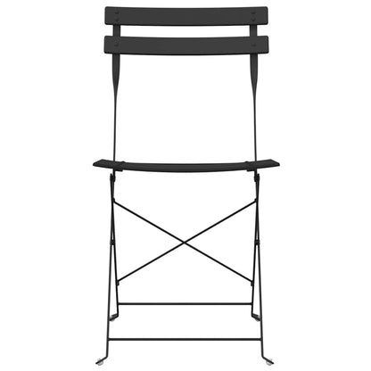 vidaXL Garden Folding Chair 2 pcs Anthracite 42 x 46 x 82cm Metal