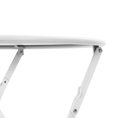 vidaXL Bistro Table Folding White Ø 50 x 71 cm Powder-coated Steel