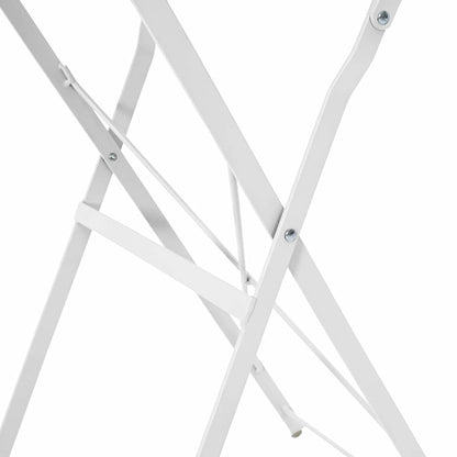 vidaXL Bistro Table Folding White Ø 50 x 71 cm Powder-coated Steel