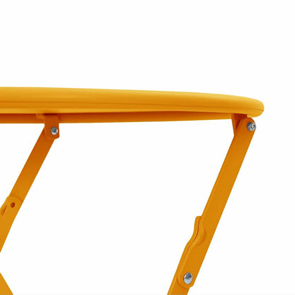 vidaXL Bistro Table Folding Mustard Ø 50 x 71 cm Powder-coated Steel