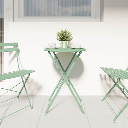 vidaXL Bistro Table Light Mint Ø 50 x 71 cm Powder-coated Steel