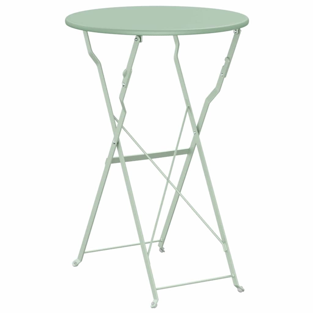 vidaXL Bistro Table Light Mint Ø 50 x 71 cm Powder-coated Steel