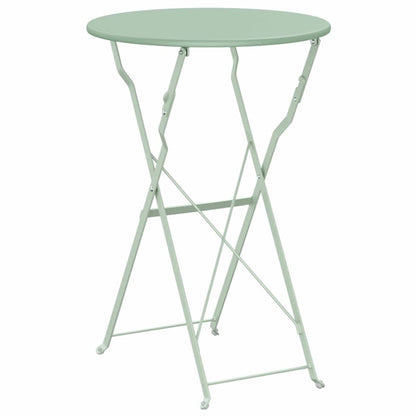 vidaXL Bistro Table Light Mint Ø 50 x 71 cm Powder-coated Steel