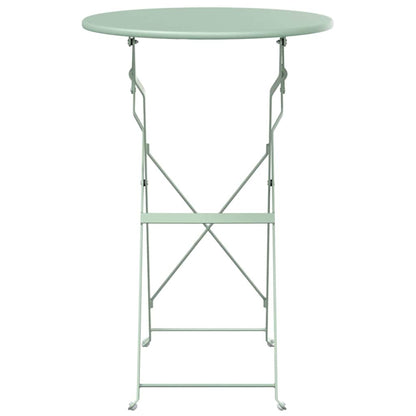 vidaXL Bistro Table Light Mint Ø 50 x 71 cm Powder-coated Steel