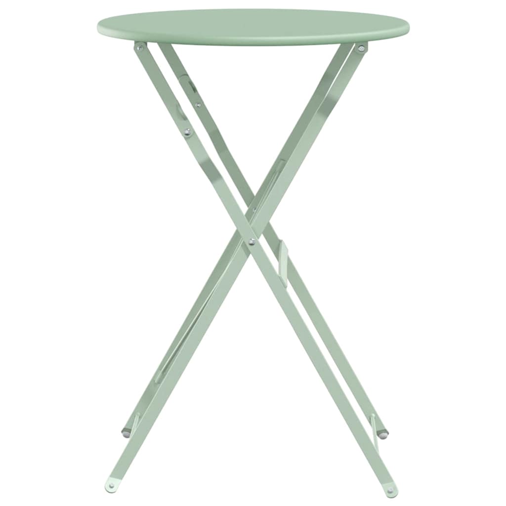 vidaXL Bistro Table Light Mint Ø 50 x 71 cm Powder-coated Steel