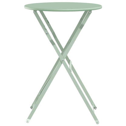 vidaXL Bistro Table Light Mint Ø 50 x 71 cm Powder-coated Steel