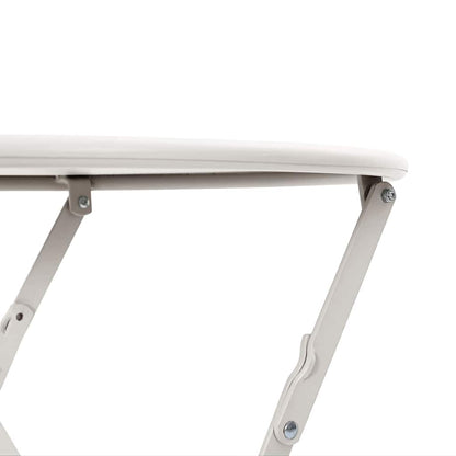 vidaXL Bistro Table Folding Beige Ø 50 x 71 cm Powder-coated Steel