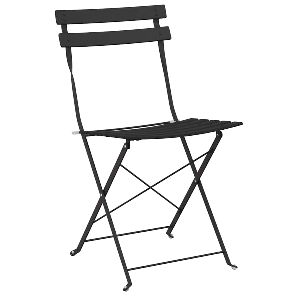vidaXL Folding Bistro Set 3 pcs Anthracite Steel