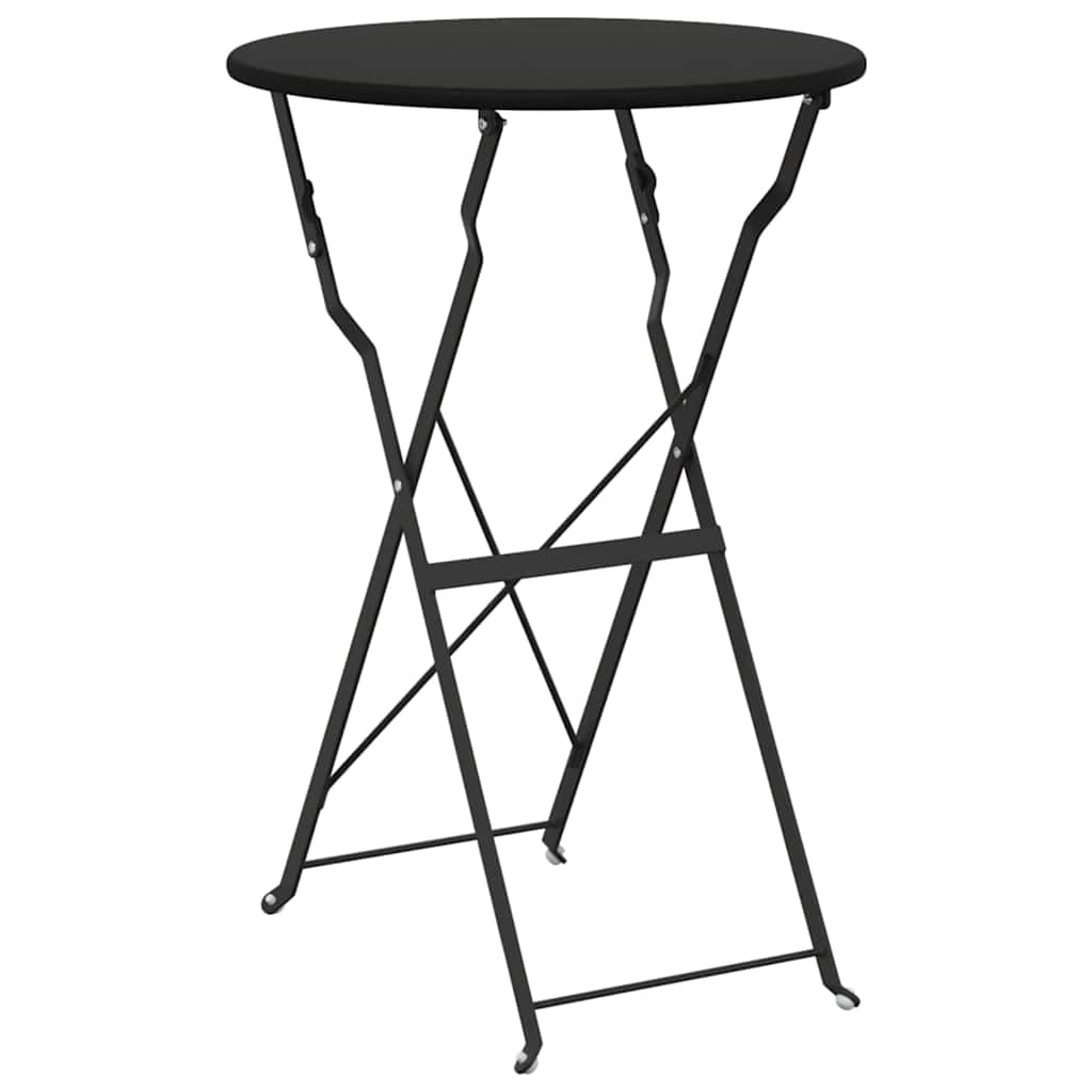 vidaXL Folding Bistro Set 3 pcs Anthracite Steel