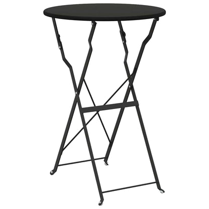 vidaXL Folding Bistro Set 3 pcs Anthracite Steel