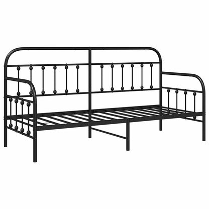 vidaXL Daybed Frame Black 75 x 190 cm Powder-Coated Steel
