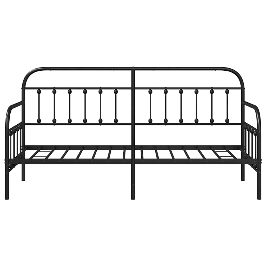 vidaXL Daybed Frame Black 75 x 190 cm Powder-Coated Steel