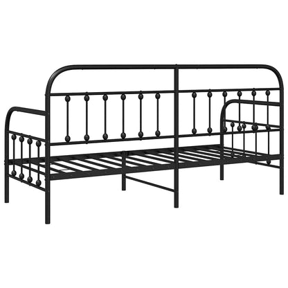 vidaXL Daybed Frame Black 80 x 200 cm Powder-Coated Steel