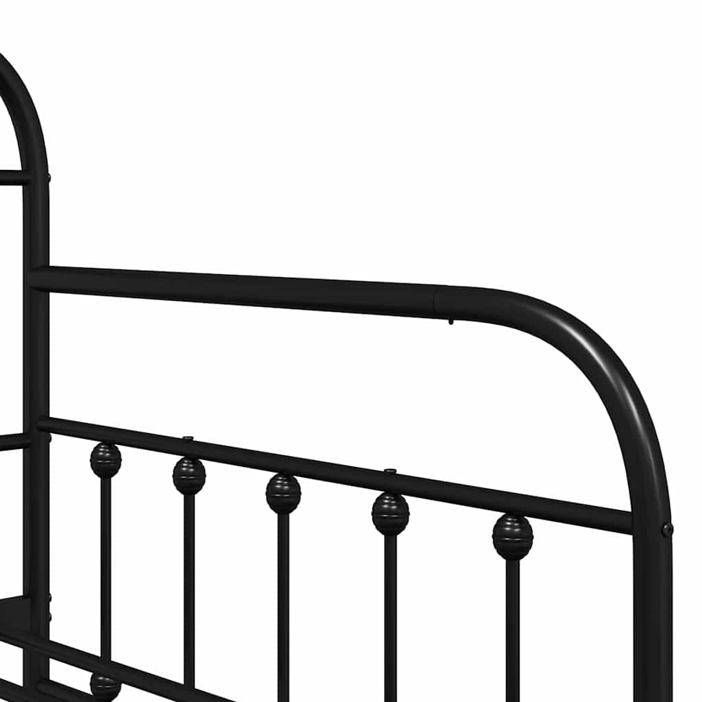 vidaXL Daybed Frame Black 90 x 200 cm Powder-Coated Steel