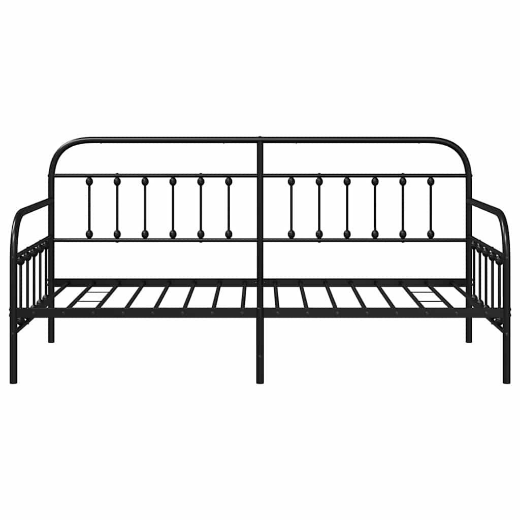 vidaXL Daybed Frame Black 90 x 200 cm Powder-Coated Steel