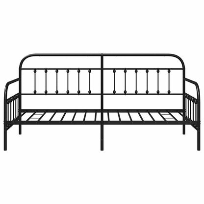 vidaXL Daybed Frame Black 90 x 200 cm Powder-Coated Steel