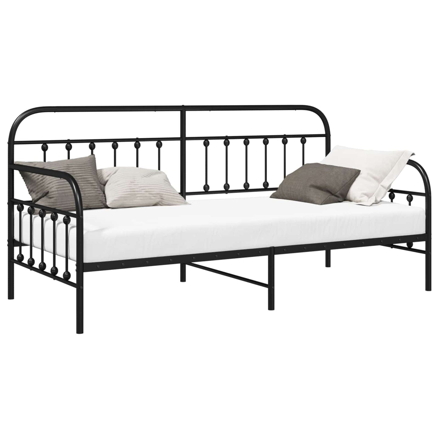 vidaXL Daybed Frame Black 100 x 200 cm Powder-Coated Steel