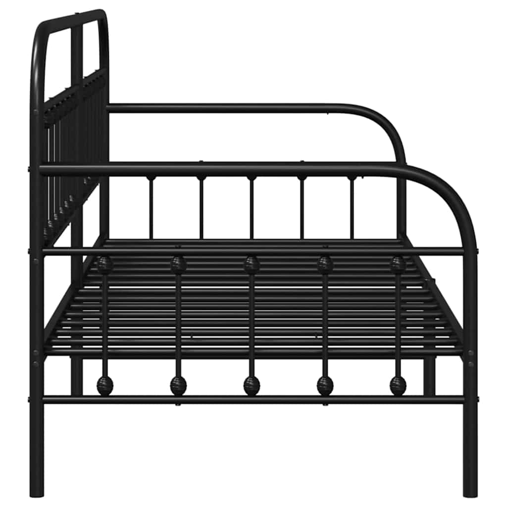 vidaXL Daybed Frame Black 100 x 200 cm Powder-Coated Steel