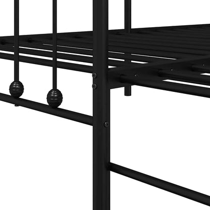 vidaXL Daybed Frame Black 100 x 200 cm Powder-Coated Steel
