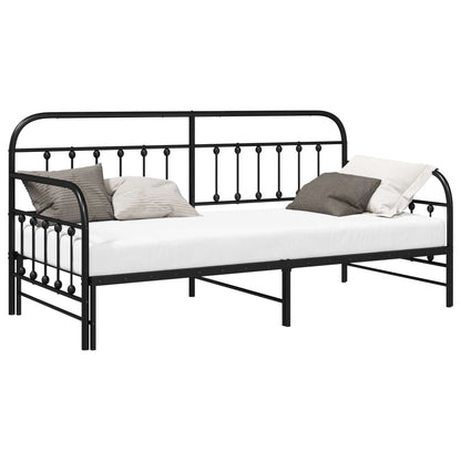vidaXL Daybed Frame Black 100 x 200 cm Powder-Coated Steel