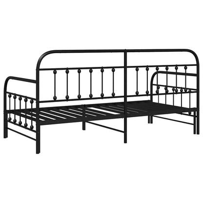 vidaXL Daybed Frame Black 100 x 200 cm Powder-Coated Steel