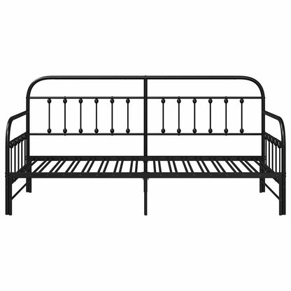 vidaXL Daybed Frame Black 100 x 200 cm Powder-Coated Steel