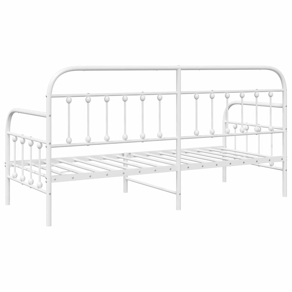 vidaXL Daybed Frame White 75 x 190 cm Powder-Coated Steel