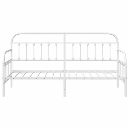 vidaXL Daybed Frame White 75 x 190 cm Powder-Coated Steel