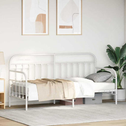 vidaXL Daybed Frame White 80 x 200 cm Powder-Coated Steel
